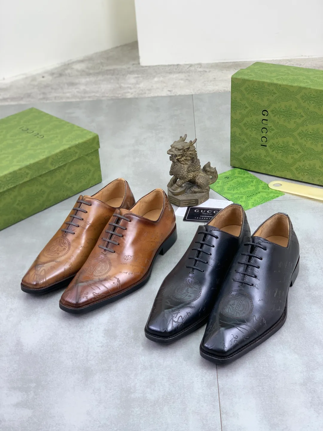 Men's Men's Shoes 💰P580 [New Style] 💰💎💎💎 [Gucci] GUCCI high-end men's formal business leather shoes, original order 1:1! Original imported high-end calfskin, original metal buckle, imported first-layer pigskin lining for feet, original high-end outsole, men's shoe size: 38-44